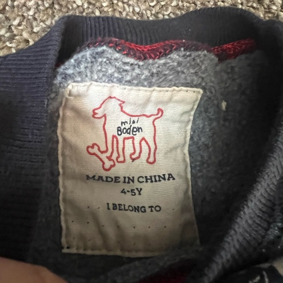 Boden Space Adventure Kids Sweatshirt - Navy and Silver - Picture 2 of 2